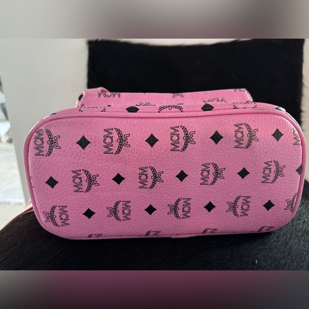 Pink MCM backpack visetos STUDS - Picture 10 of 12